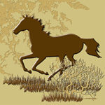 Western Style Tile - Running Horse-Mustnag