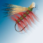 Fishing Fly, Olive Elk Hair Caddis