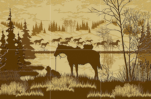 Western Tile Murals - Cowboy Tile Murals | Designers Choice Tile