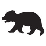Wildlife Tile Single Bear Cub -4