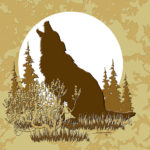 Wildlife Tile Single Wolf