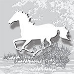 Western Style Tile, Horse, Mustang