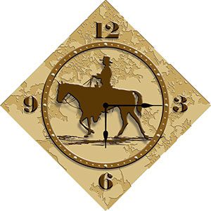 Wall Clock, Female Horseback Rider