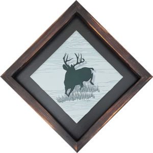 Wildlife Wall Art, Mule Deer, Framed