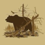 Grizzly Bear and Dead Pines