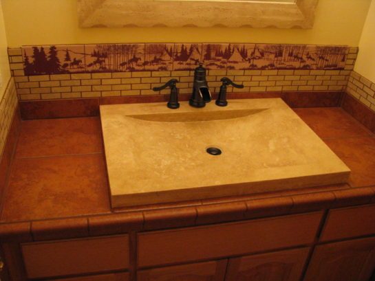Bathroom Vanity Backsplash Native American Tile Storyline