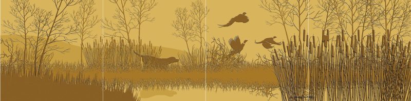 Wildlife Tile Wraparound Pheasant