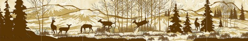 Wildlife Tile Wraparound Whitetail Deer