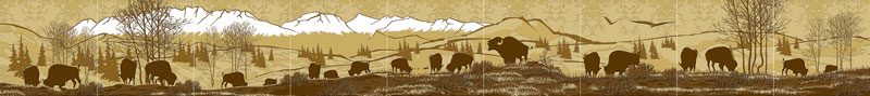 Tile Murals, Buffalo/ Bison
