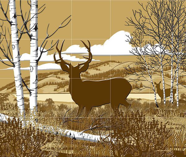Mule Deer Tile Mural