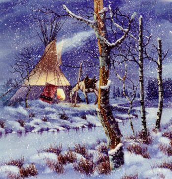 Winter Indian Tipi Camp
