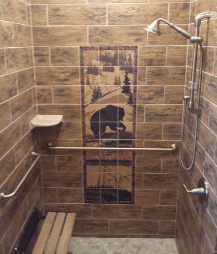 Bathroom Shower Wildlife Tile Mural