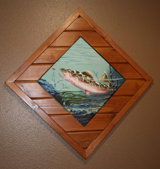 Tile Wall Hanging, Rainbow Trout