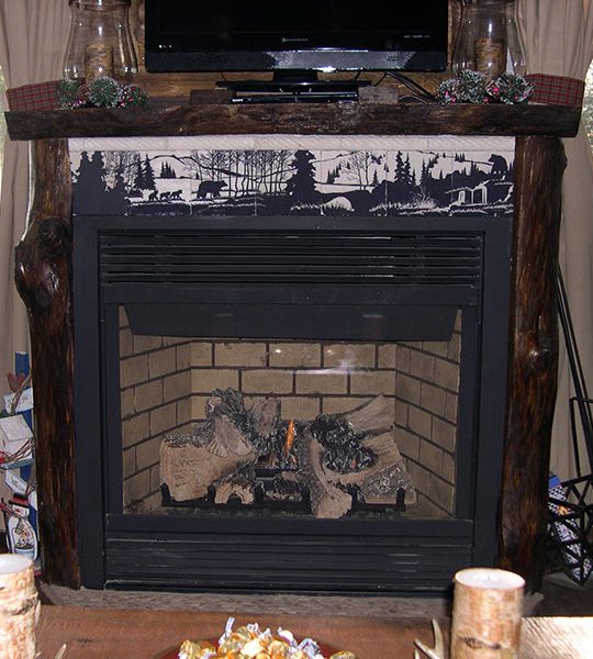 Fireplace Mantel Wildlife Tile Storyline