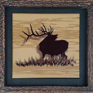 Wildlife Wall Art, Elk, Framed