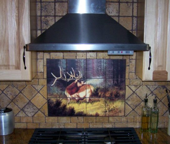 Kitchen Cooktop Wildlife Tile Mural