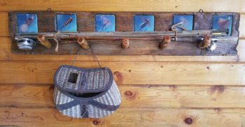 Fly Fishing Coat Rack Tile Inlay
