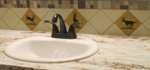 Bathroom Vanity Wildlife Tile Backsplash